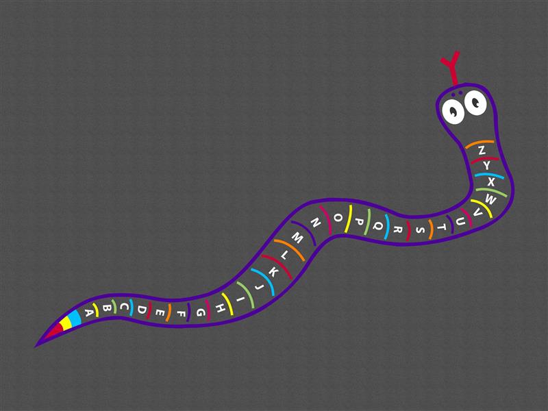 Technical render of a A-Z Snake Uppercase